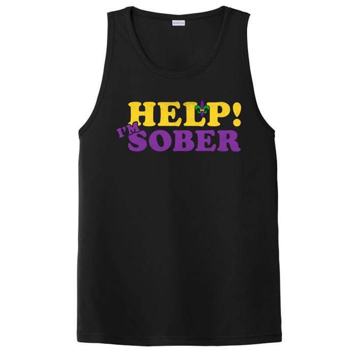 Help Me I'm Sober Mardi Gras PosiCharge Competitor Tank