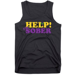 Help Me I'm Sober Mardi Gras Tank Top