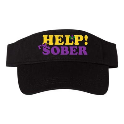 Help Me I'm Sober Mardi Gras Valucap Bio-Washed Visor