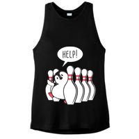 Help Penguin Bowling Pin Ladies PosiCharge Tri-Blend Wicking Tank