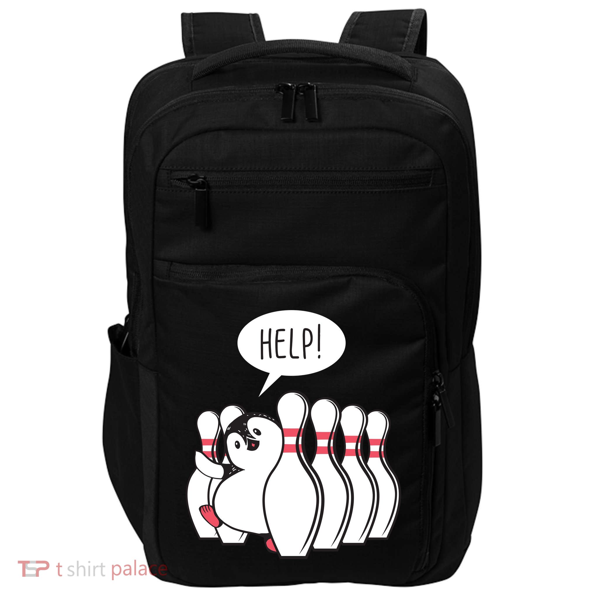 Help Penguin Bowling Pin Impact Tech Backpack