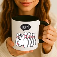 Help Penguin Bowling Pin Mug