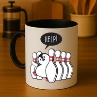 Help Penguin Bowling Pin Mug