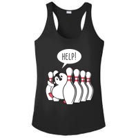 Help Penguin Bowling Pin Ladies PosiCharge Competitor Racerback Tank