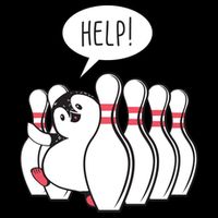 Help Penguin Bowling Pin Ladies PosiCharge Competitor Racerback Tank