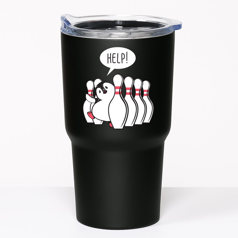 Help Penguin Bowling Pin Tumbler