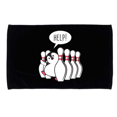 Help Penguin Bowling Pin Microfiber Hand Towel
