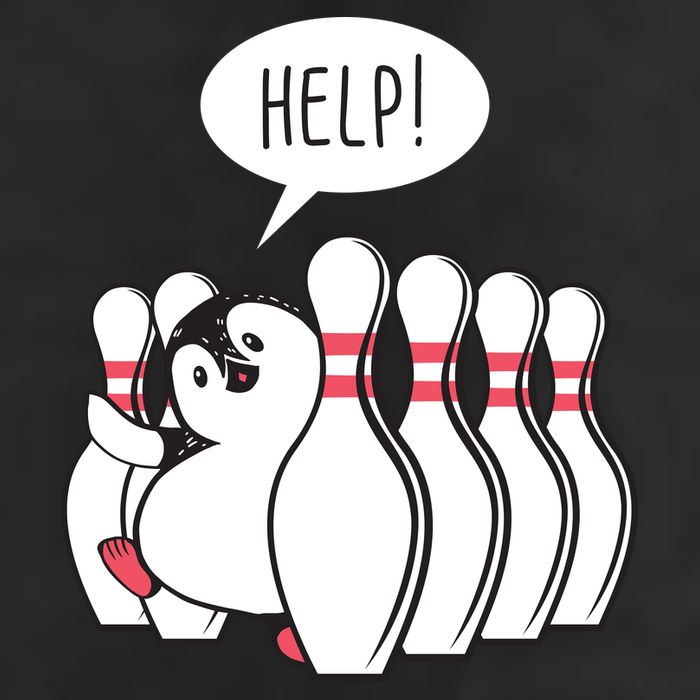 Help Penguin Bowling Pin Microfiber Hand Towel