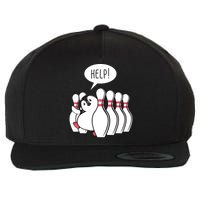 Help Penguin Bowling Pin Wool Snapback Cap