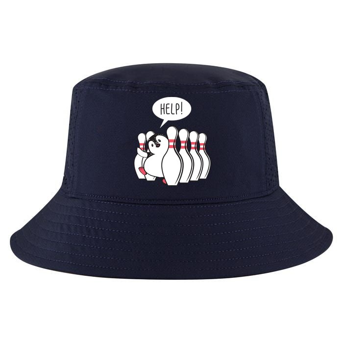Help Penguin Bowling Pin Cool Comfort Performance Bucket Hat