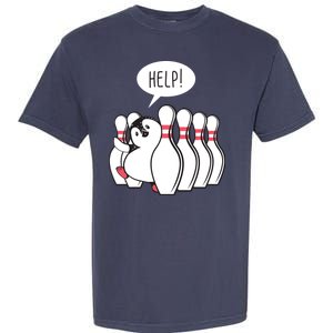 Help Penguin Bowling Pin Garment-Dyed Heavyweight T-Shirt