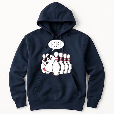Help Penguin Bowling Pin Hoodie