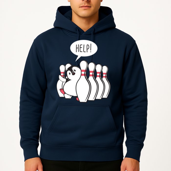 Help Penguin Bowling Pin Hoodie