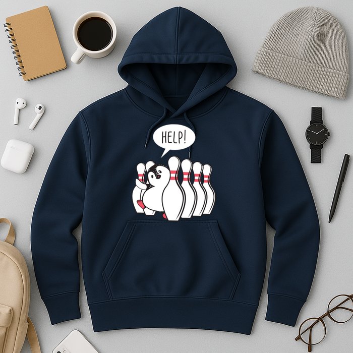 Help Penguin Bowling Pin Hoodie