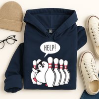 Help Penguin Bowling Pin Hoodie