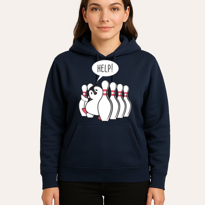 Help Penguin Bowling Pin Hoodie