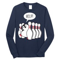 Help Penguin Bowling Pin Long Sleeve Shirt