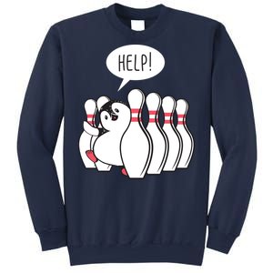 Help Penguin Bowling Pin Sweatshirt