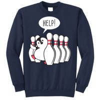 Help Penguin Bowling Pin Sweatshirt