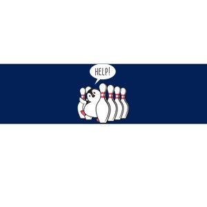 Help Penguin Bowling Pin Bumper Sticker