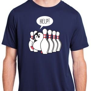 Help Penguin Bowling Pin Adult ChromaSoft Performance T-Shirt