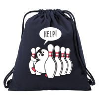 Help Penguin Bowling Pin Drawstring Bag