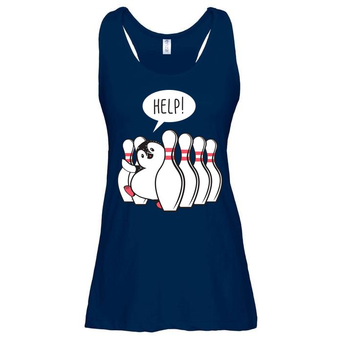 Help Penguin Bowling Pin Ladies Essential Flowy Tank