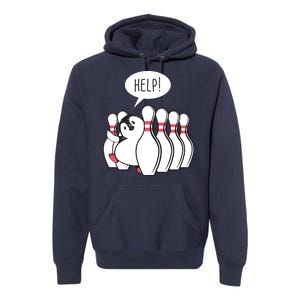 Help Penguin Bowling Pin Premium Hoodie