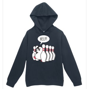 Help Penguin Bowling Pin Urban Pullover Hoodie