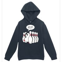 Help Penguin Bowling Pin Urban Pullover Hoodie