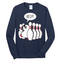 Help Penguin Bowling Pin Tall Long Sleeve T-Shirt