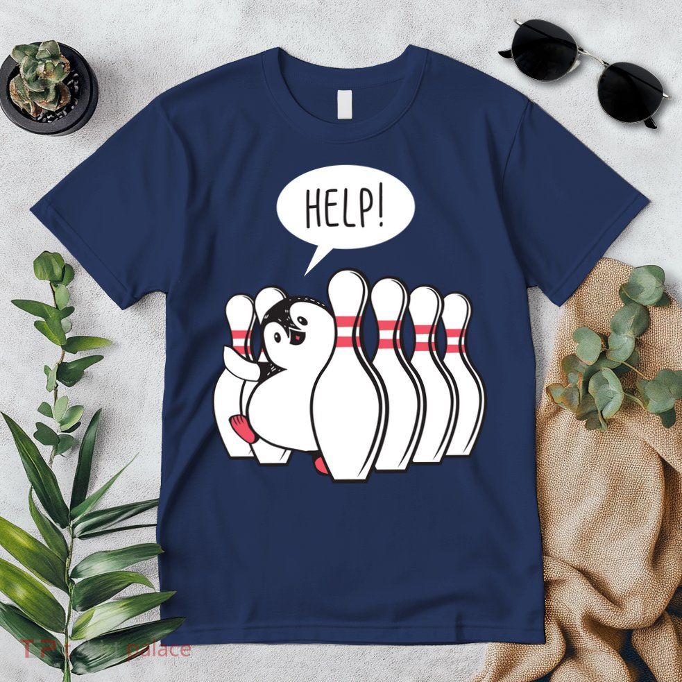 Help Penguin Bowling Pin Premium T-Shirt