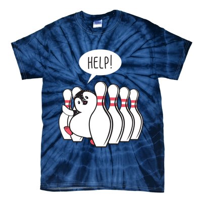 Help Penguin Bowling Pin Tie-Dye T-Shirt