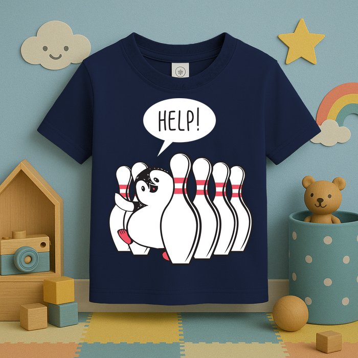 Help Penguin Bowling Pin Toddler T-Shirt