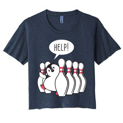 Help Penguin Bowling Pin Crop Top