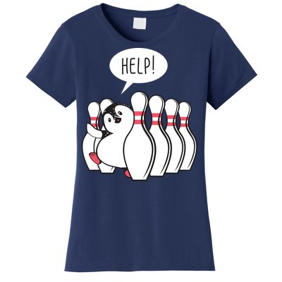 Help Penguin Bowling Pin Women's T-Shirt