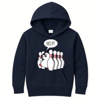 Help Penguin Bowling Pin Kids Hoodie