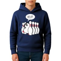 Help Penguin Bowling Pin Kids Hoodie
