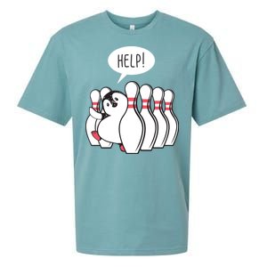 Help Penguin Bowling Pin Sueded Cloud Jersey T-Shirt