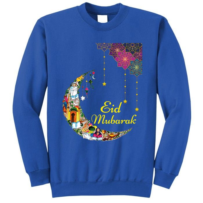 Happy Eid Mubarak Cool Islamic Eid Mubarak Gift Tall Sweatshirt