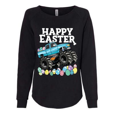 Happy Easter Monster Truck Easter Eggs Womens California Wash Sweatshirt