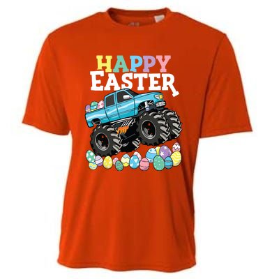 Happy Easter Monster Truck Easter Eggs Cooling Performance Crew T-Shirt