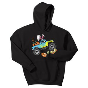 Happy Easter Monster Truck Lovers Cute Bunny Kids Hoodie