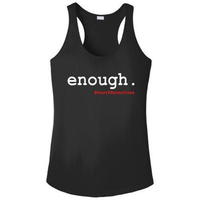 Hashtag #Enough March For Our Lives Ladies PosiCharge Competitor Racerback Tank