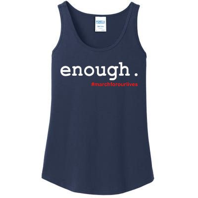 Hashtag #Enough March For Our Lives Ladies Essential Tank