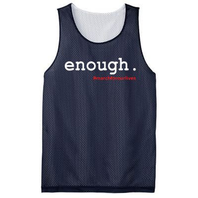 Hashtag #Enough March For Our Lives Mesh Reversible Basketball Jersey Tank