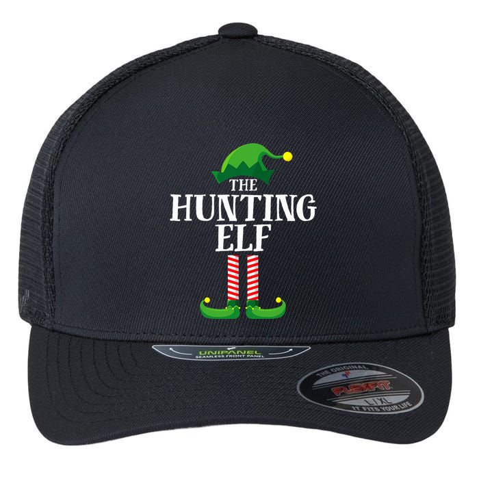 Hunting Elf Matching Family Group Christmas Party Pyjamas Flexfit Unipanel Trucker Cap
