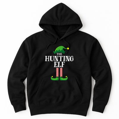 Hunting Elf Matching Family Group Christmas Party Pyjamas Hoodie