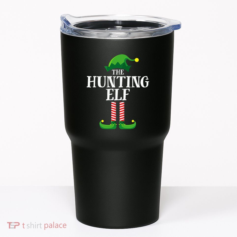 Hunting Elf Matching Family Group Christmas Party Pyjamas Tumbler