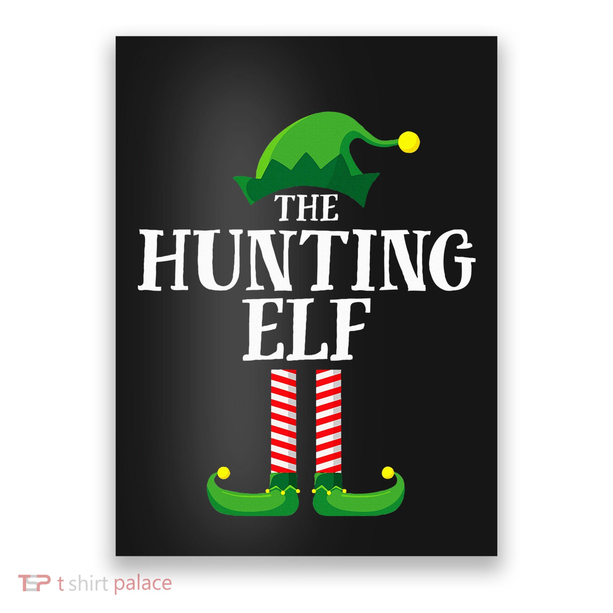 Hunting Elf Matching Family Group Christmas Party Pyjamas Poster